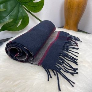DAKS Plaid 100% Cashmere Two Side Color Scarf 60x12